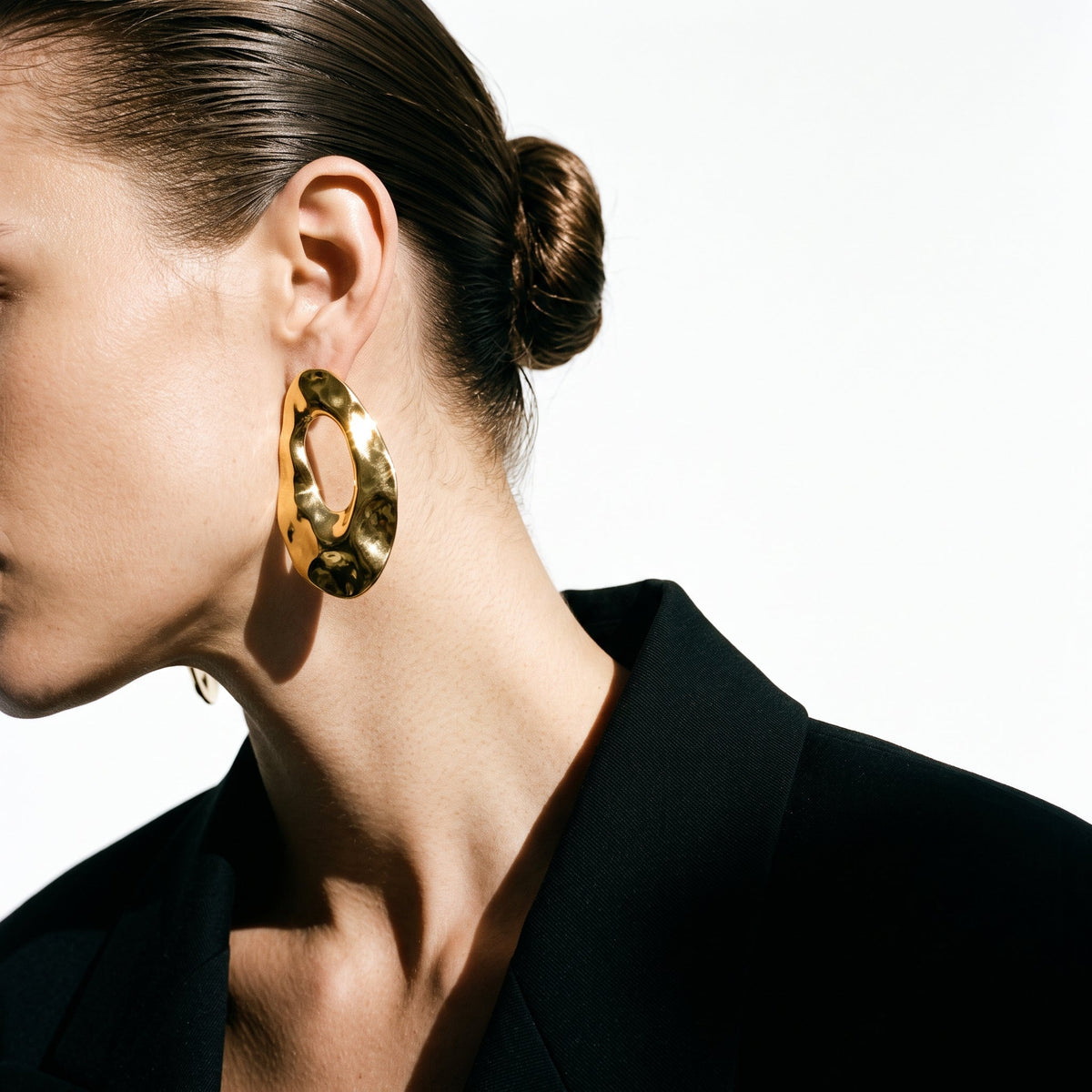Boucles d'oreilles en acier inoxydable dorées et argentées Maison Soleyah