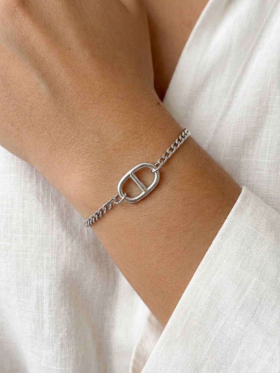 Bracelet Chaîne Épaisse Maille Marine