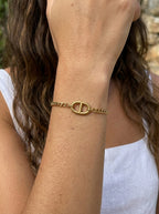 Pulsera Cadena Gruesa Eslabón Marino