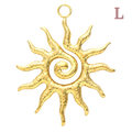 Charm Grand soleil spirale doré