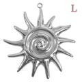 Charms Grand soleil spirale argenté