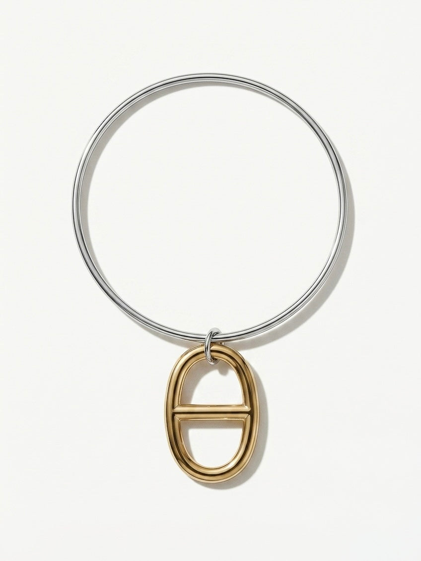 Jonc Maille Marine Bicolore