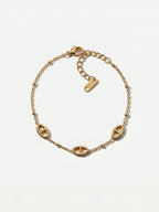 Pulsera cadena fina eslabón marinero