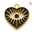 Charm Coeur noir et oeil