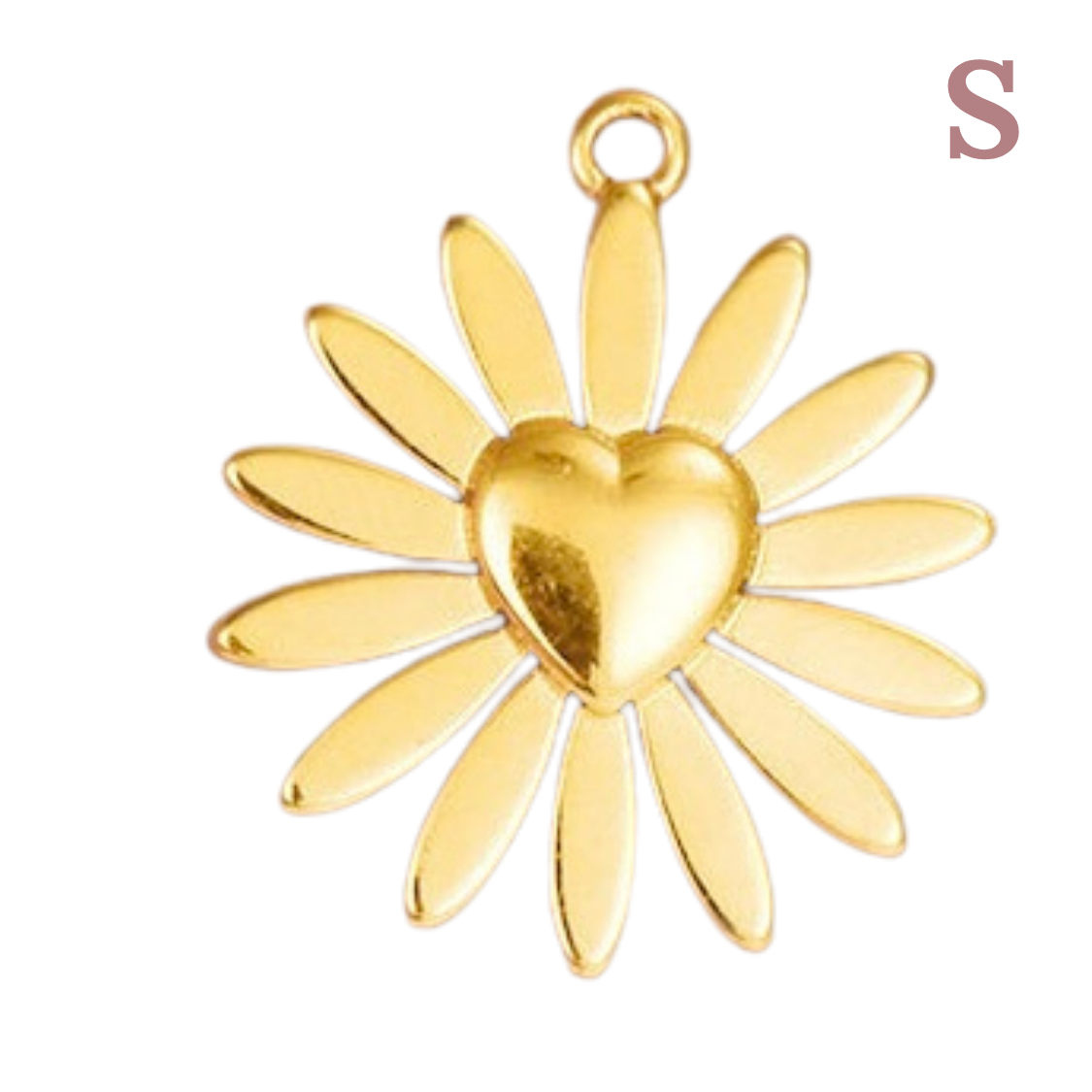Charms Coeur tournesol