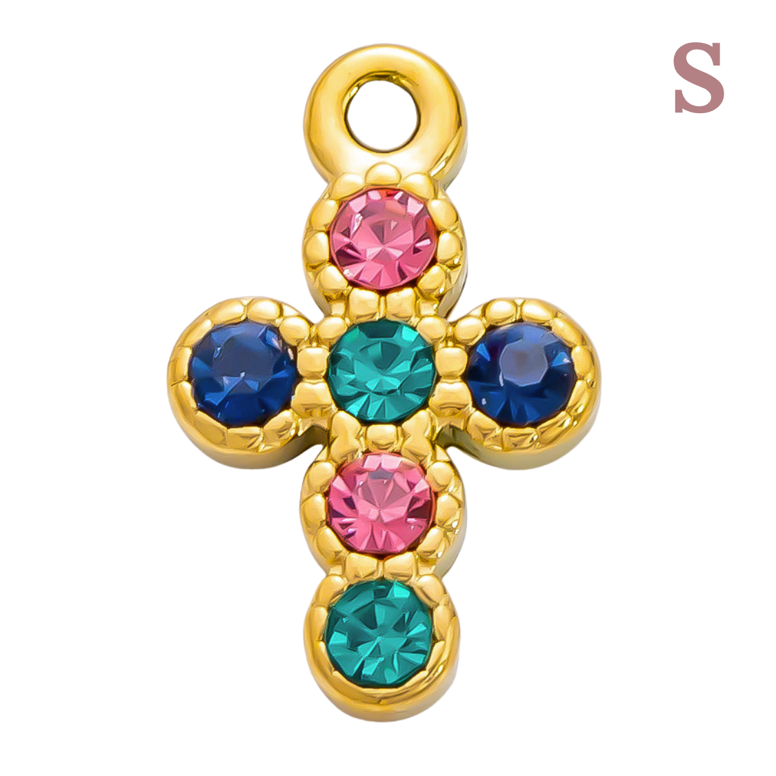 Cruz pequeña multicolor