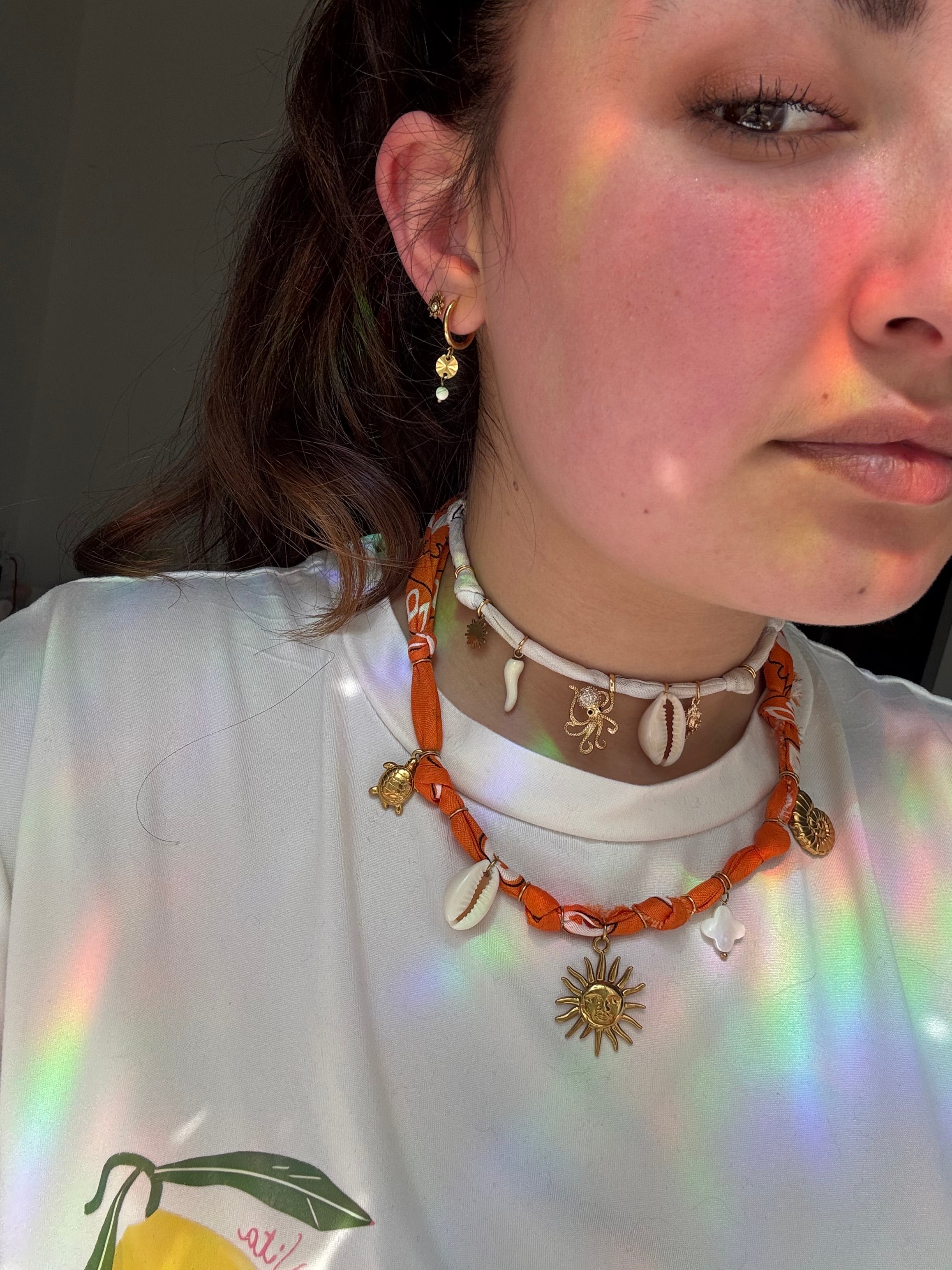 Collier Bandana doré - Personnalisable