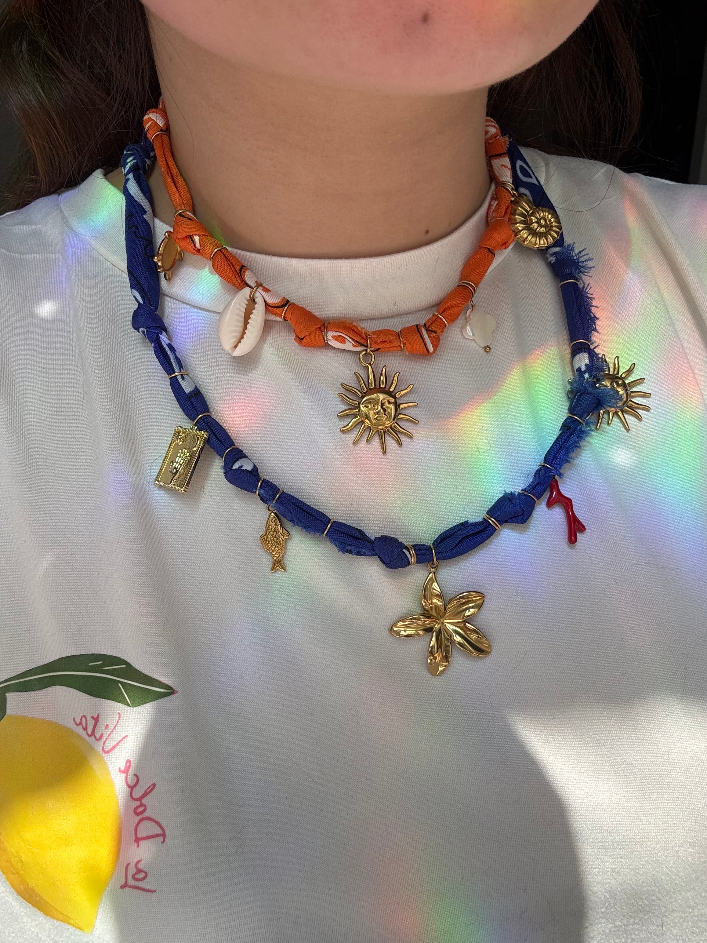 Collier Bandana doré - Personnalisable