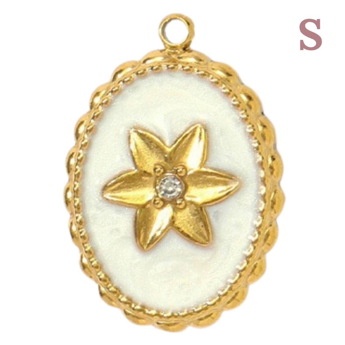 Charm Médaille blanche