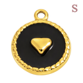 Colgante Medalla corazón negro