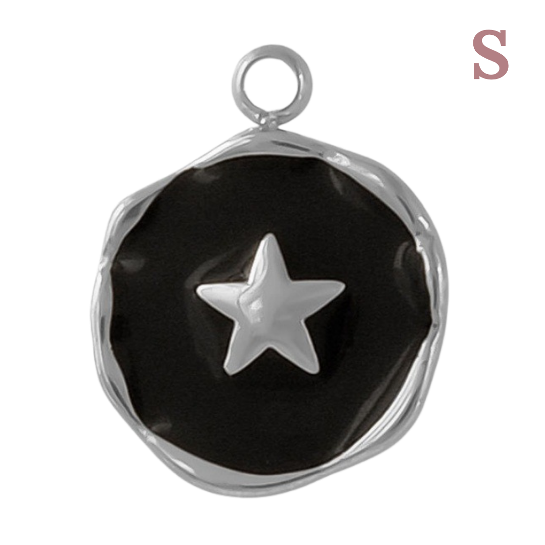Charm Médaille étoile noire