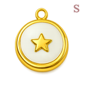 Charm Médaille étoile blanche