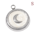 Charm médaille lune blanc