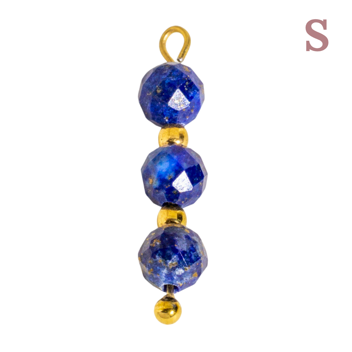 Colgante Charm con tres perlas de imitación de piedra
