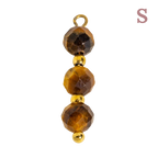Colgante Charm con tres perlas de imitación de piedra