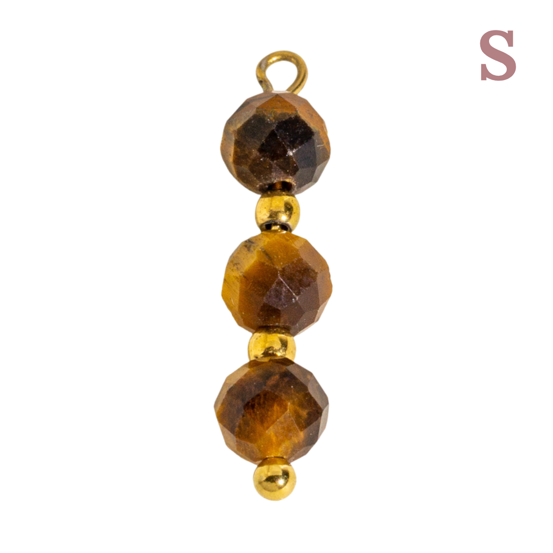 Colgante Charm con tres perlas de imitación de piedra