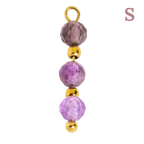 Colgante Charm con tres perlas de imitación de piedra