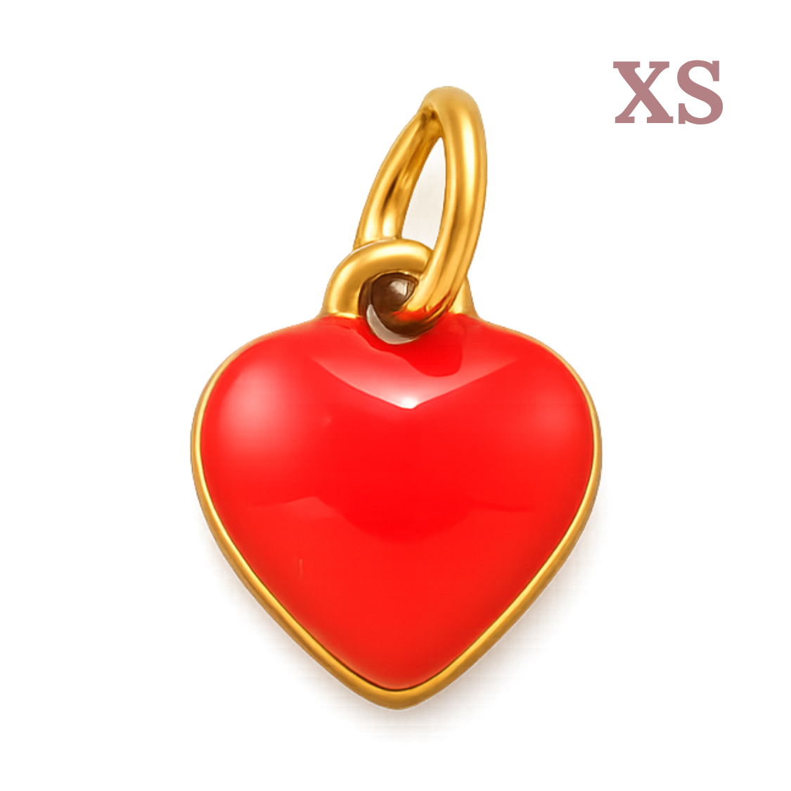 Dije de corazón pequeño esmaltado