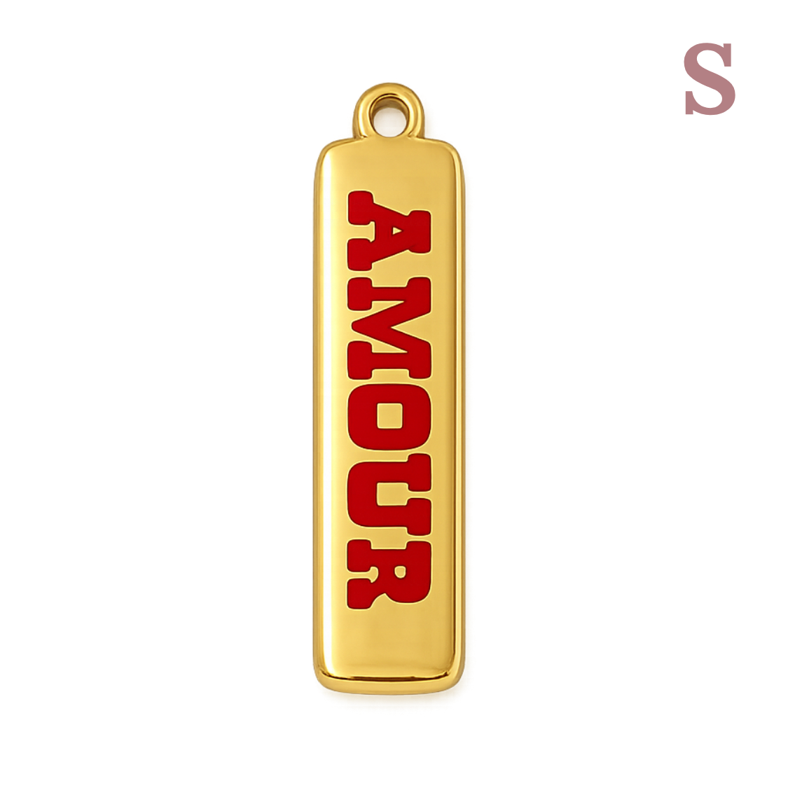Placa con charm AMOR