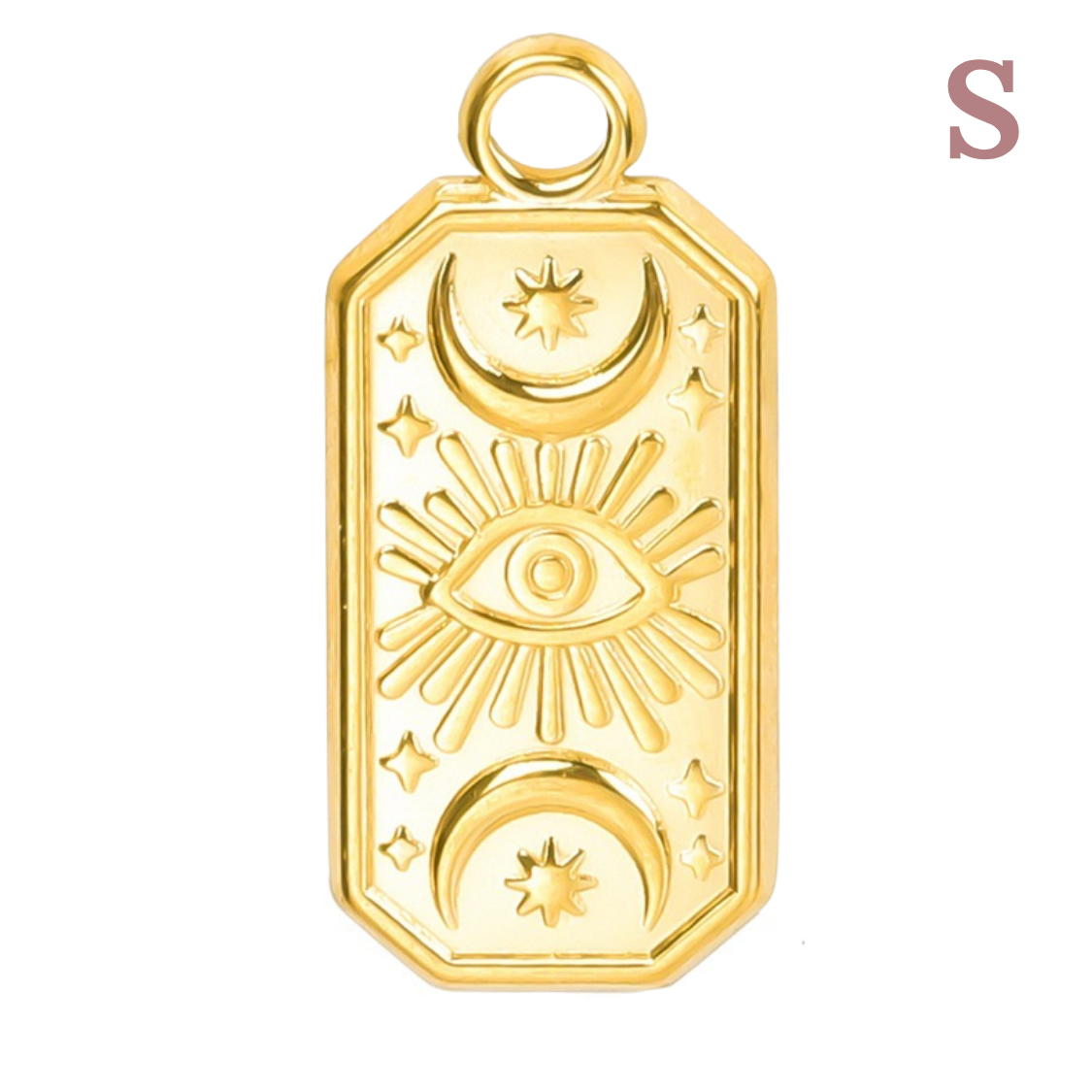 Charm Plaque oeil mystique dor