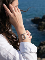 Pulsera fina de eslabones marinos